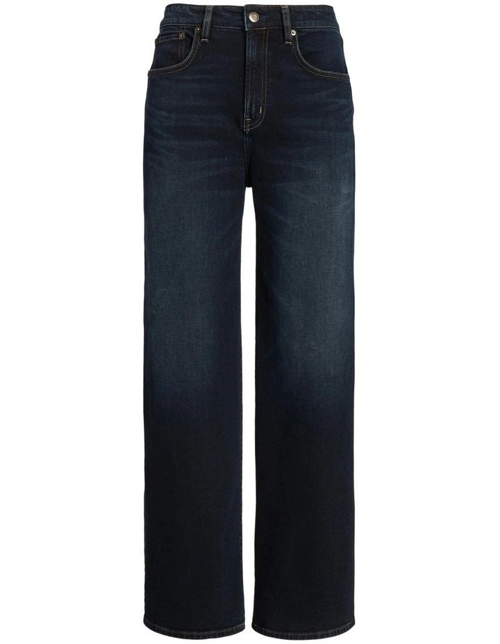 High Rise Wide Leg Jeans in Blue image 4