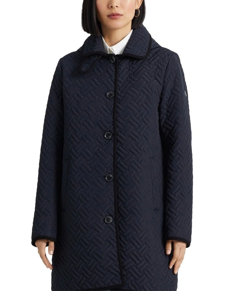 Lauren Ralph Lauren Corduroy-Trim Quilted Hooded Coat in