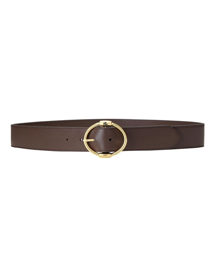 Leather Wide Belt in Brown