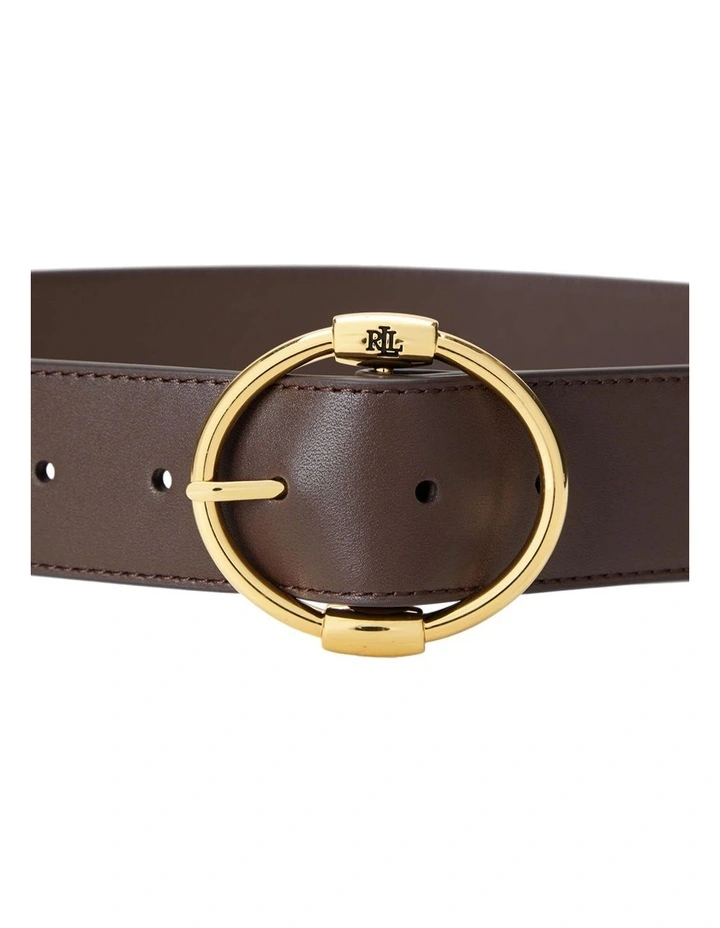 Leather Wide Belt in Brown image 2