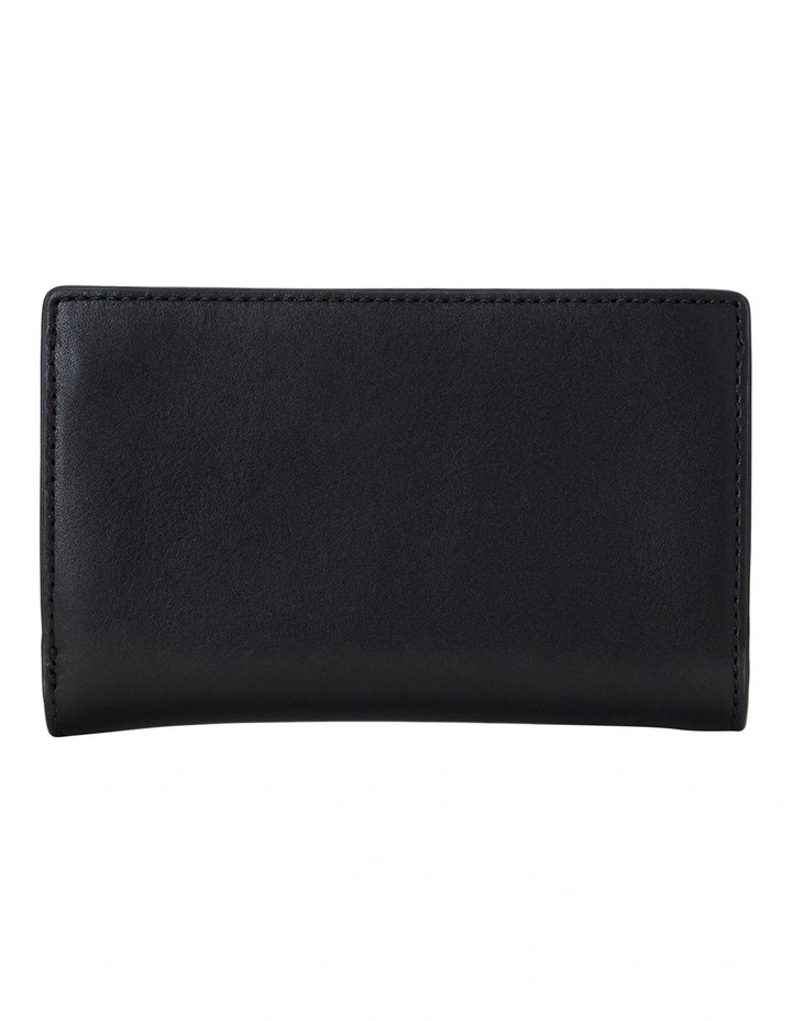 Logo Leather Wallet in Black image 2