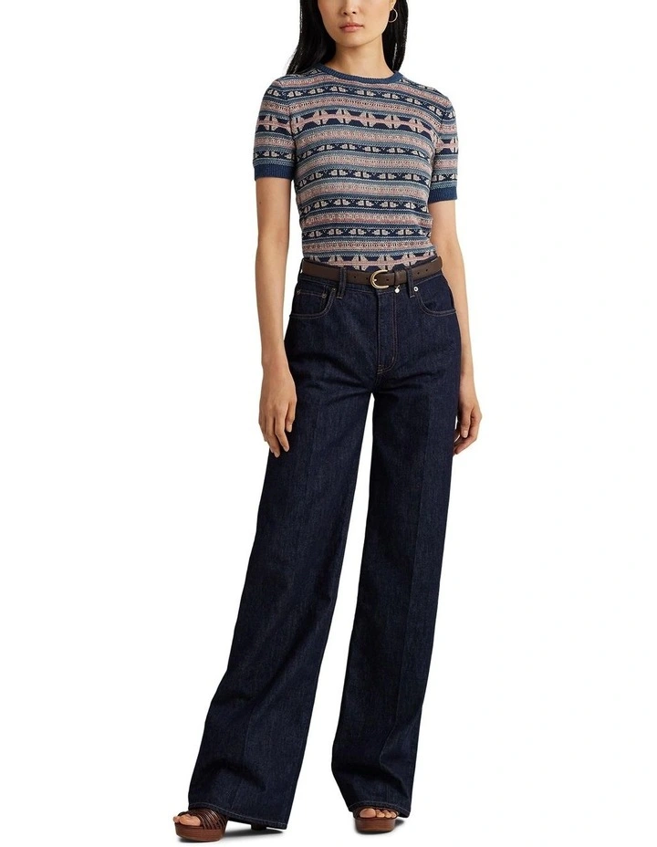 Mid-Rise Wide-Leg Jean in Blue image 3