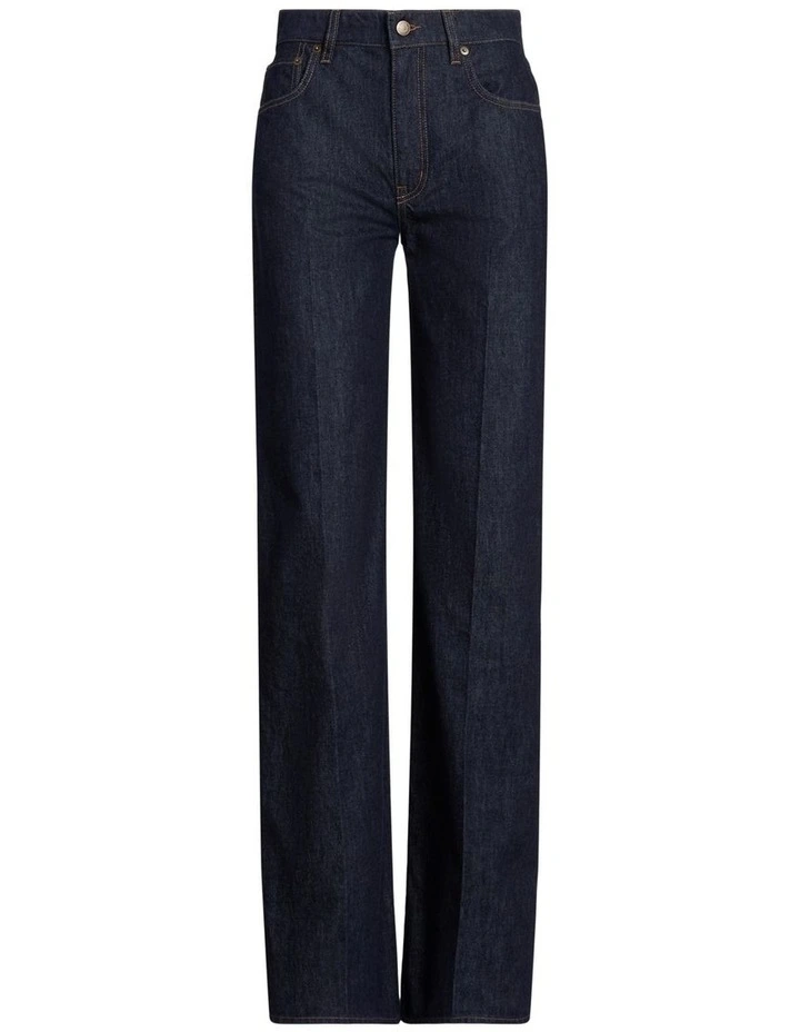 Mid-Rise Wide-Leg Jean in Blue image 4