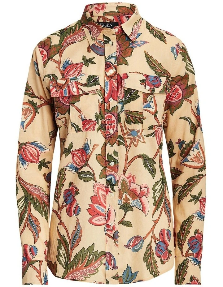 Floral Cotton Voile Shirt in Assorted image 4