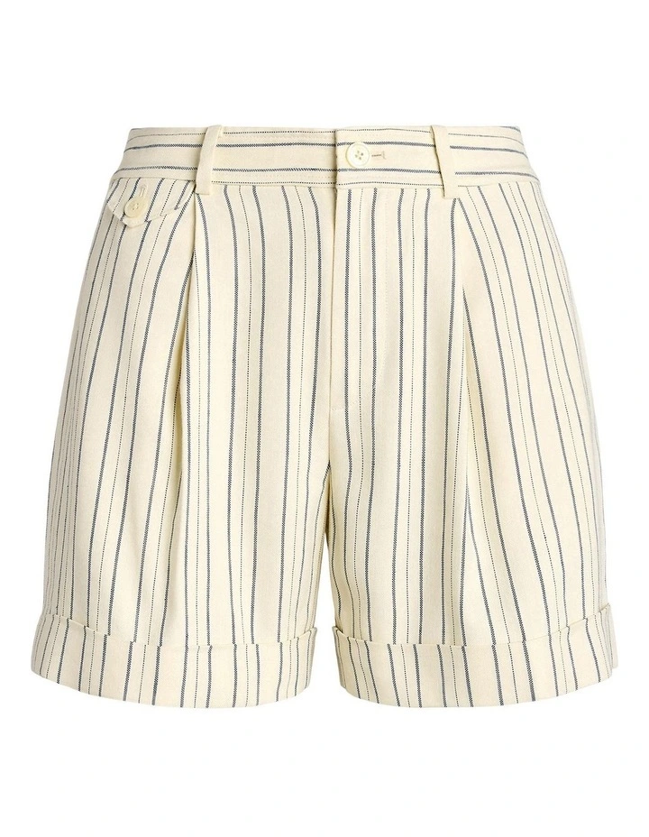 Striped Pleated Short in Natural image 4