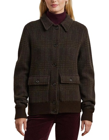 Plaid Bomber Jacket in
