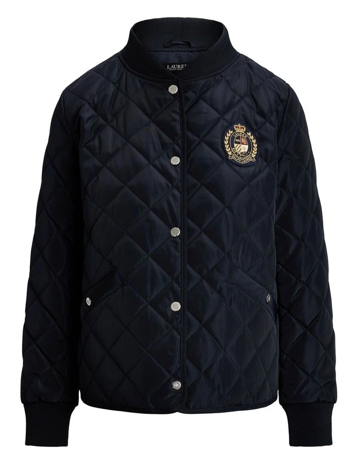 Crest-Patch Quilted Bomber Jacket image 4