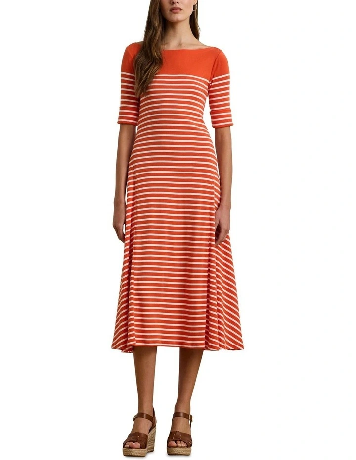 Striped Cotton Midi Dress image 3