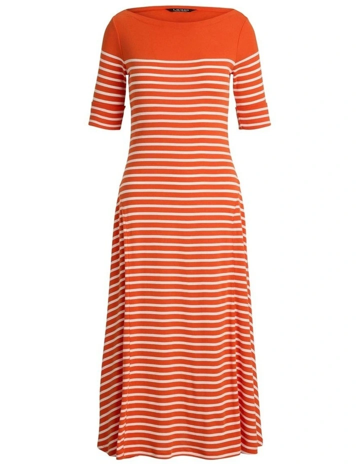 Striped Cotton Midi Dress image 4