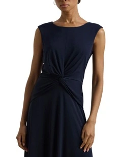 Twist-Front Jersey Dress