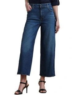 High-Rise Wide-Leg Cropped Jean
