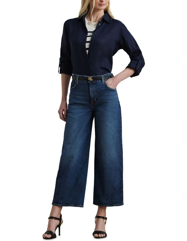 High-Rise Wide-Leg Cropped Jean image 3