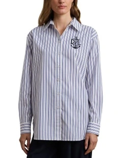 Relaxed Fit Striped Broadcloth Shirt