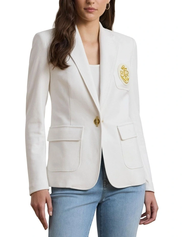 Bullion Stretch Cotton Pique Blazer image 1