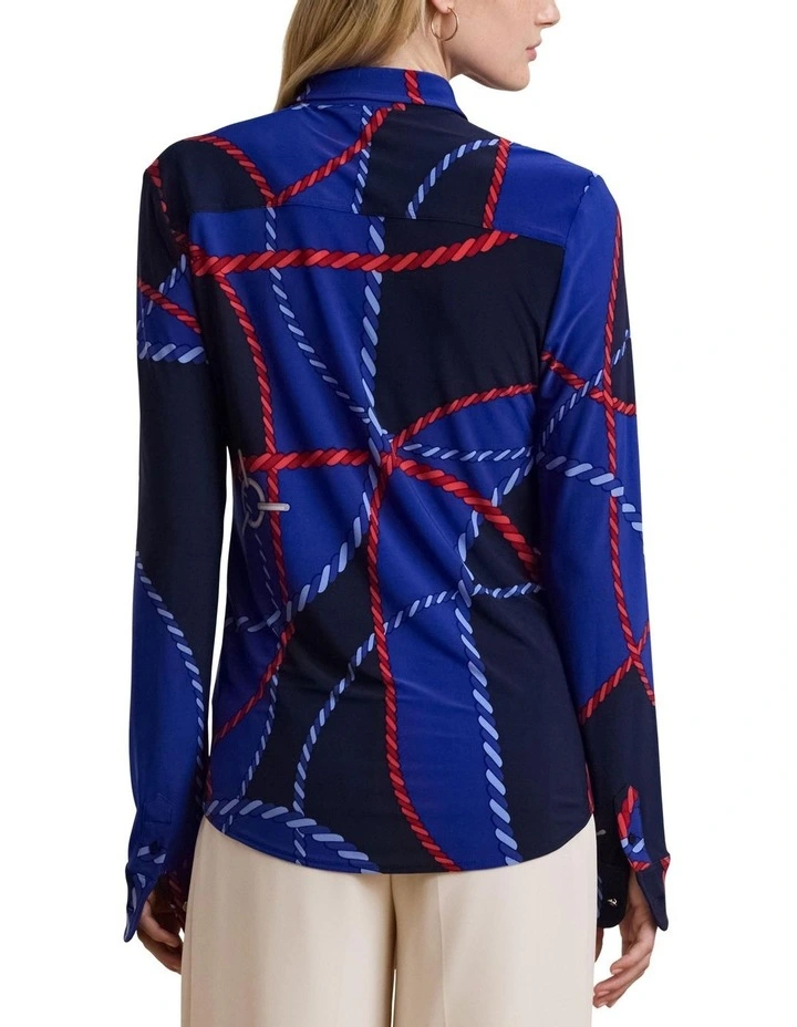 Slim Fit Rope-Print Jersey Shirt image 2