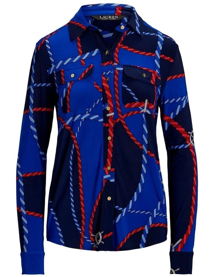 Slim Fit Rope-Print Jersey Shirt image 4