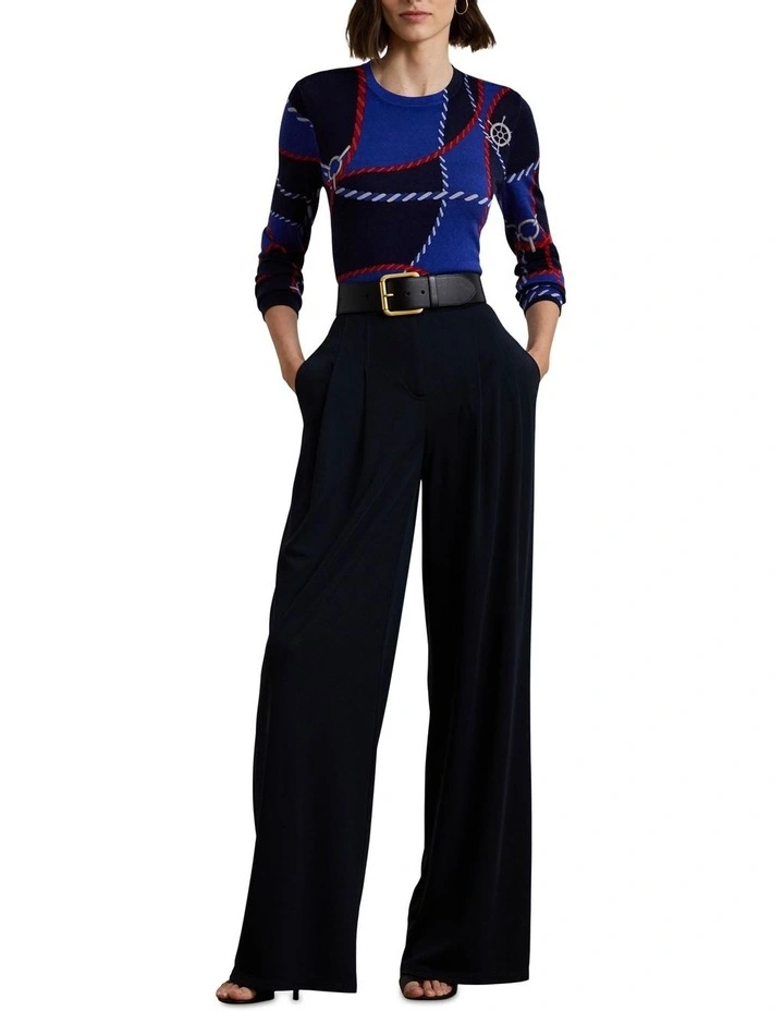 Rope-Print Cotton-Blend Sweater image 3