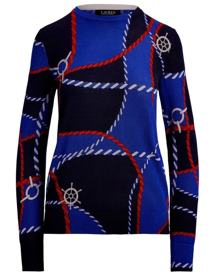Rope-Print Cotton-Blend Sweater image 4