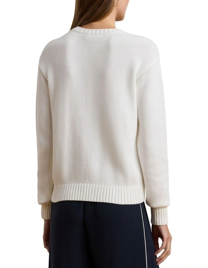 Anchor-Logo Combed Cotton Sweater image 2