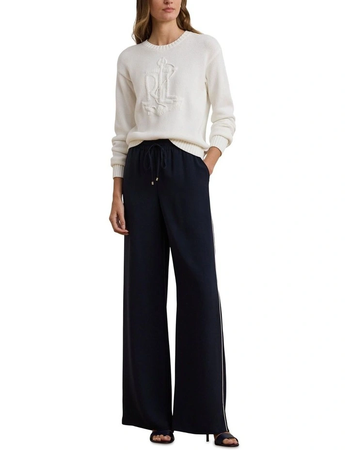 Anchor-Logo Combed Cotton Sweater image 3
