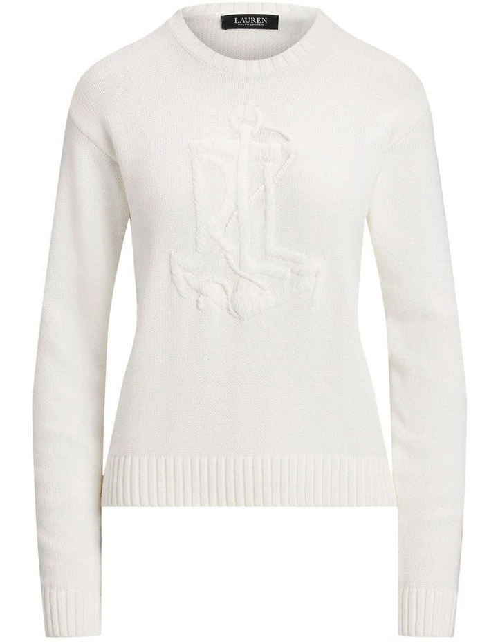 Anchor-Logo Combed Cotton Sweater image 4