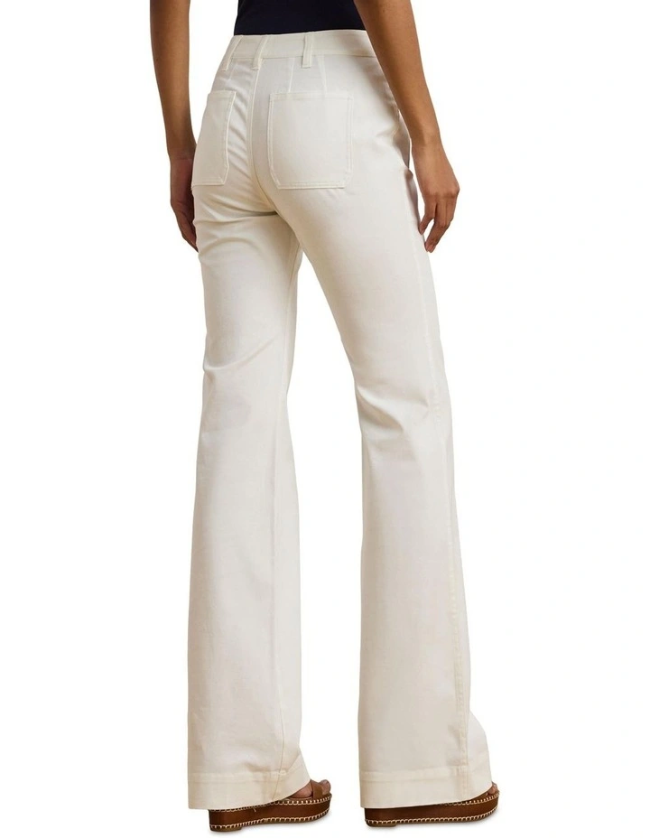 Stretch Cotton Canvas Wide-Leg Pant image 2