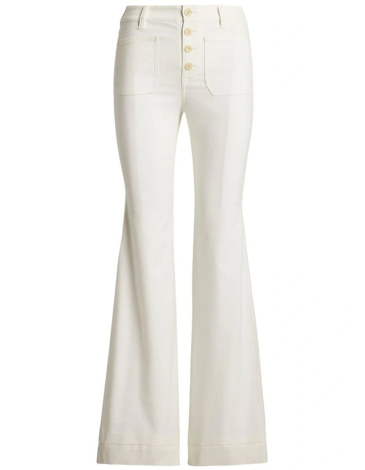 Stretch Cotton Canvas Wide-Leg Pant image 4
