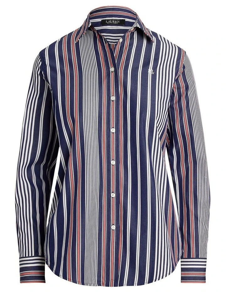 Classic Fit Striped Broadcloth Shirt image 4