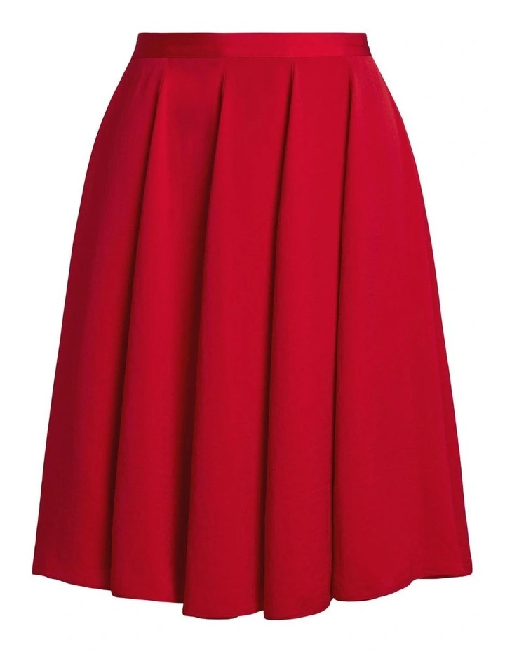 Sandwashed Satin A-Line Skirt image 4