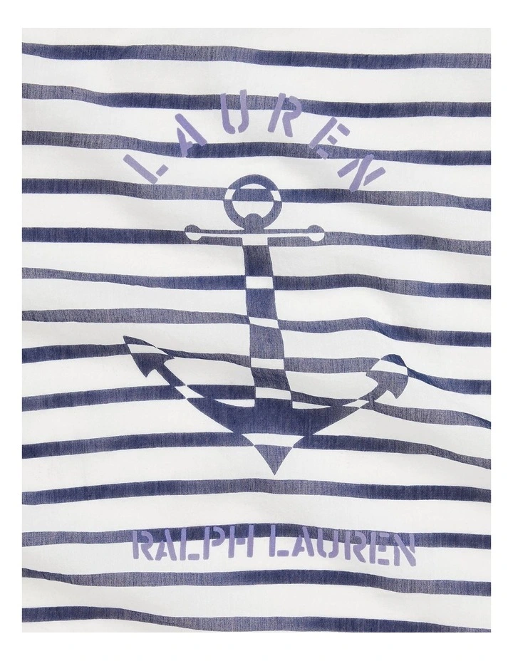 Anchor-Logo Striped Square Scarf image 3