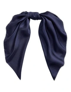 Two-Tone Logo Silk Twill Square Scarf
