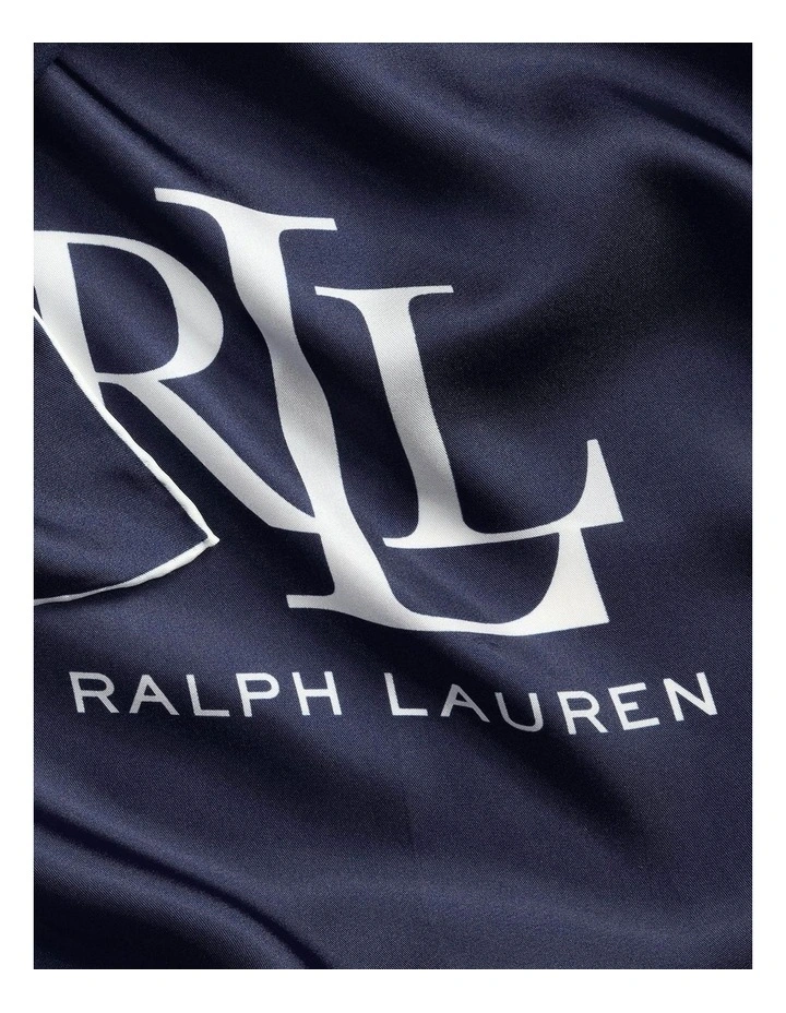 Two-Tone Logo Silk Twill Square Scarf image 3