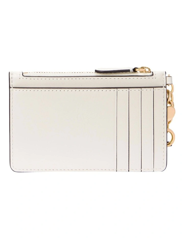 Heart-Charm Leather Zip Card Case image 2