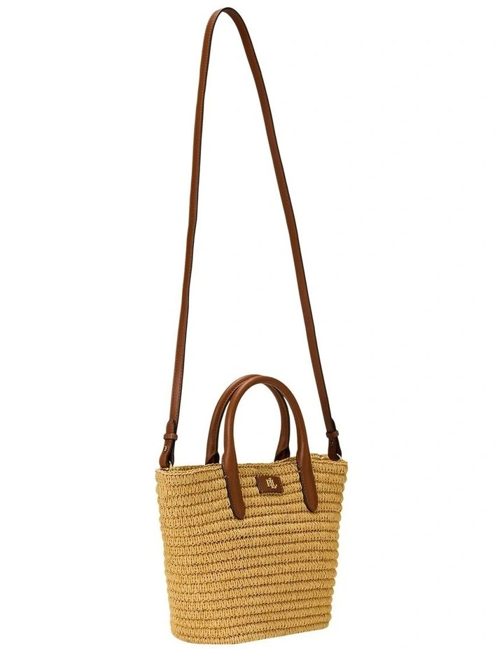 Woven Straw Medium Brie Tote Bag image 3