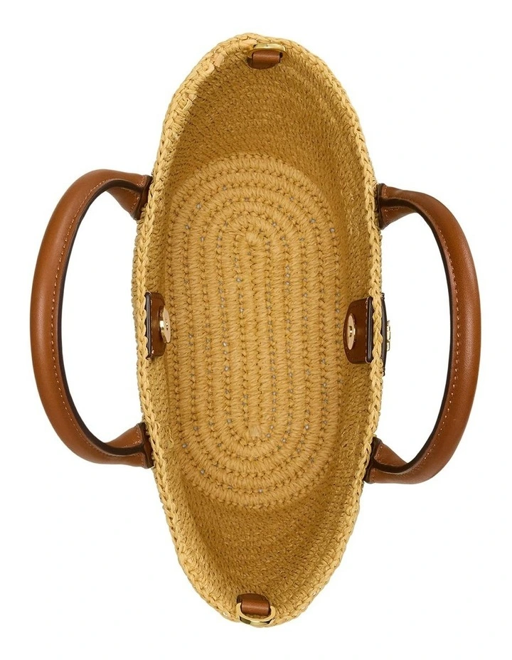 Woven Straw Medium Brie Tote Bag image 4
