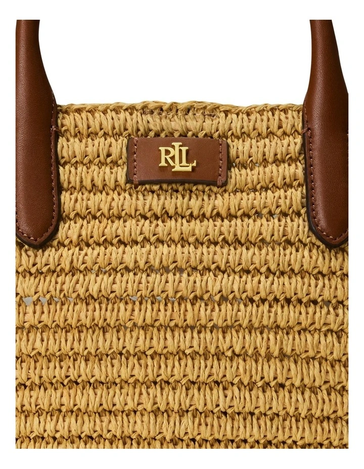 Woven Straw Medium Brie Tote Bag image 5