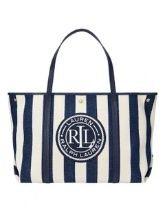 Striped Herringbone Large Emerie Tote