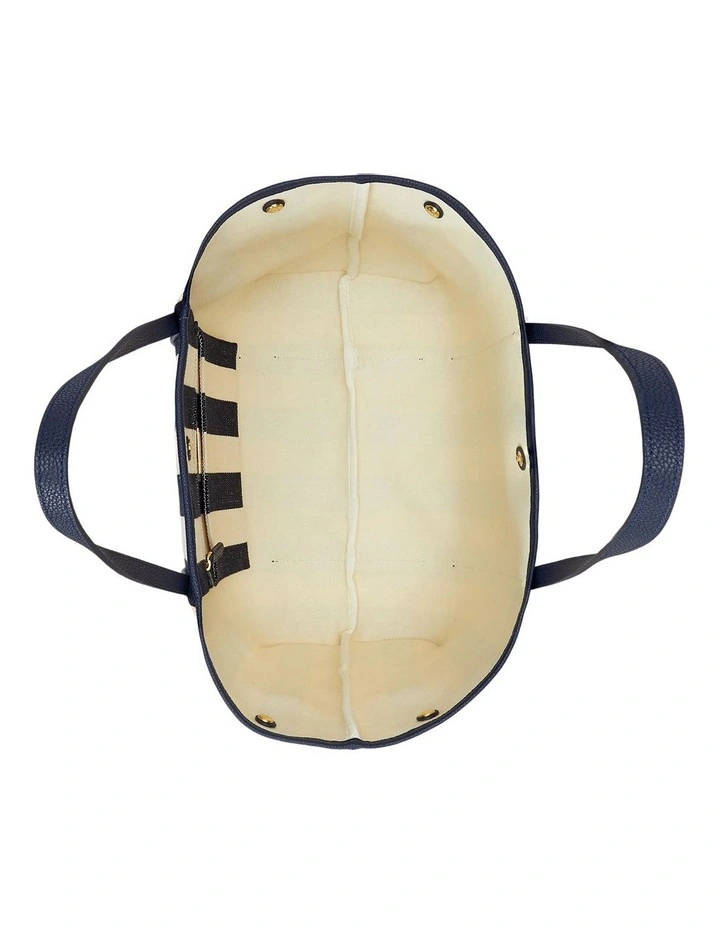 Striped Herringbone Large Emerie Tote image 3