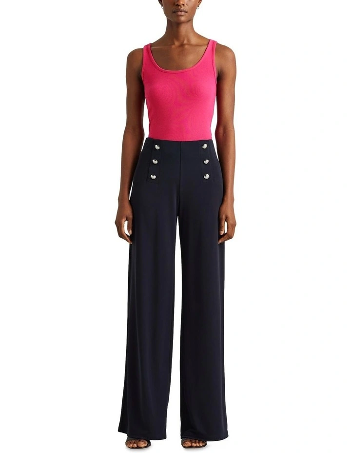 Stretch Jersey Wide-Leg Pant image 3