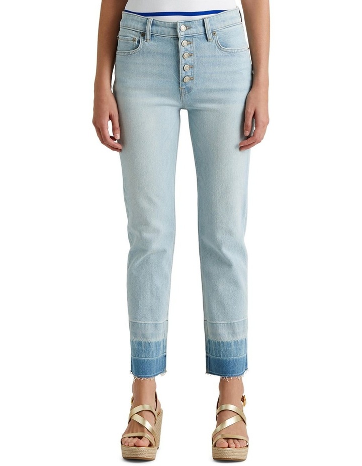 High-Rise Straight Ankle Jean Blue