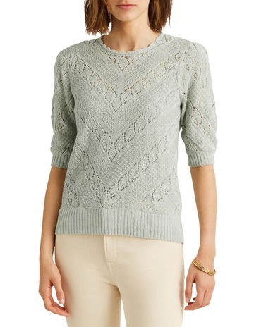 Lauren Ralph Lauren Chevron Pointelle 