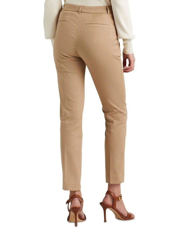 Double-Faced Stretch Cotton Pant in Beige image 2