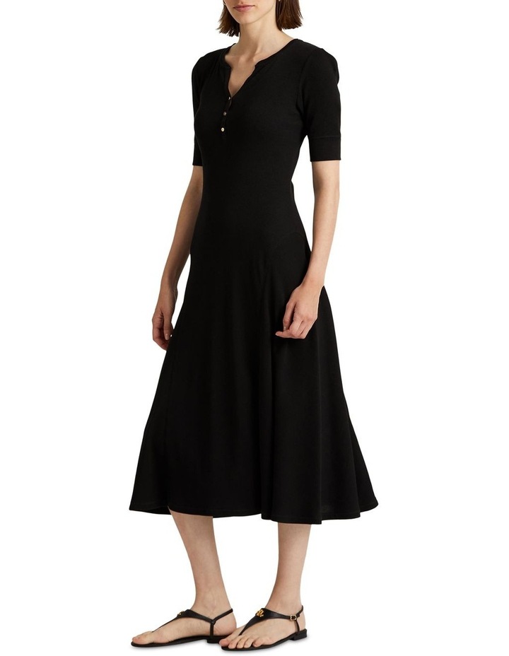 ralph lauren cotton henley dress Polo Ralph Lauren Henley Bodice Dress Midi Dress Cotton Olive, Sz L, Rt $398