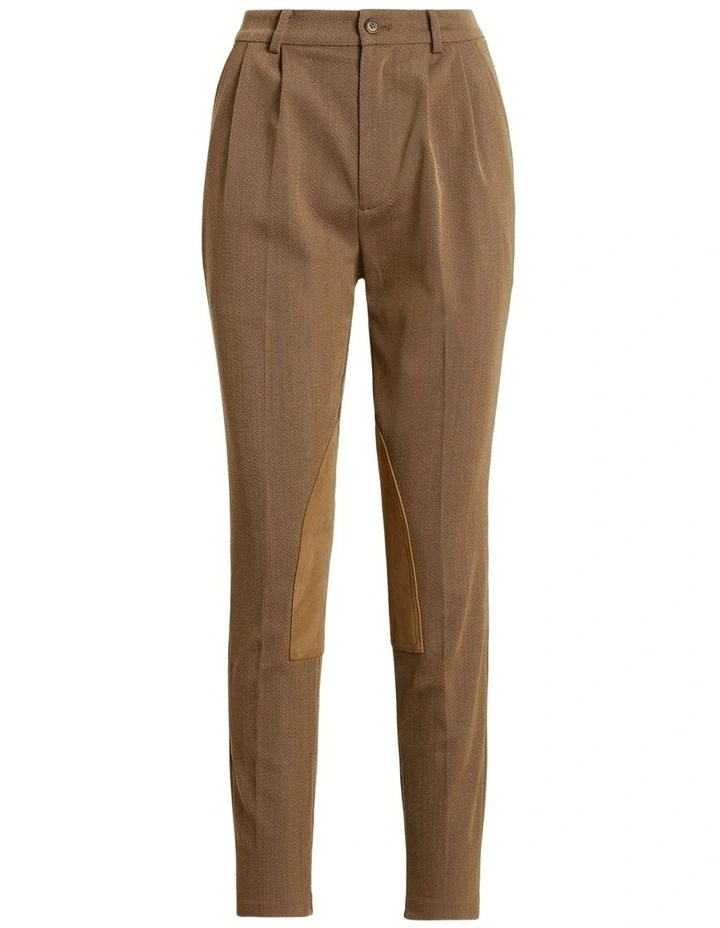 Pleated Bi-Stretch Jodhpur Pant in Brown image 4