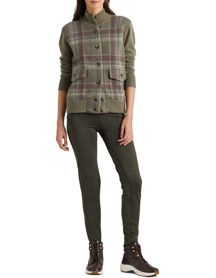 Plaid Wool Blend Coat in Multi image 3