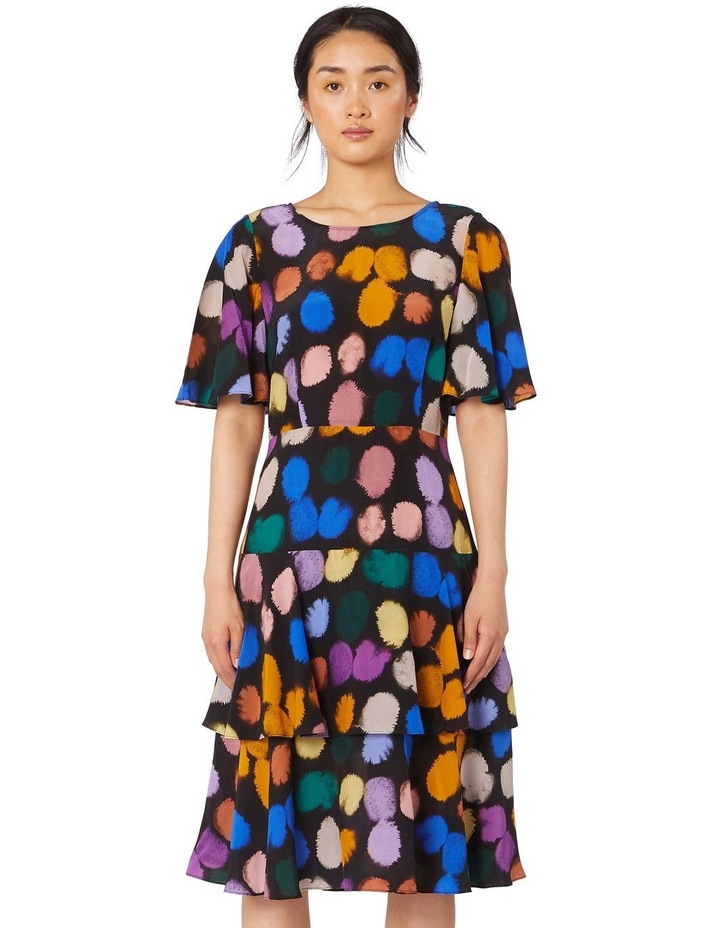 Leopard Lounge Print Tiered Dress Multi