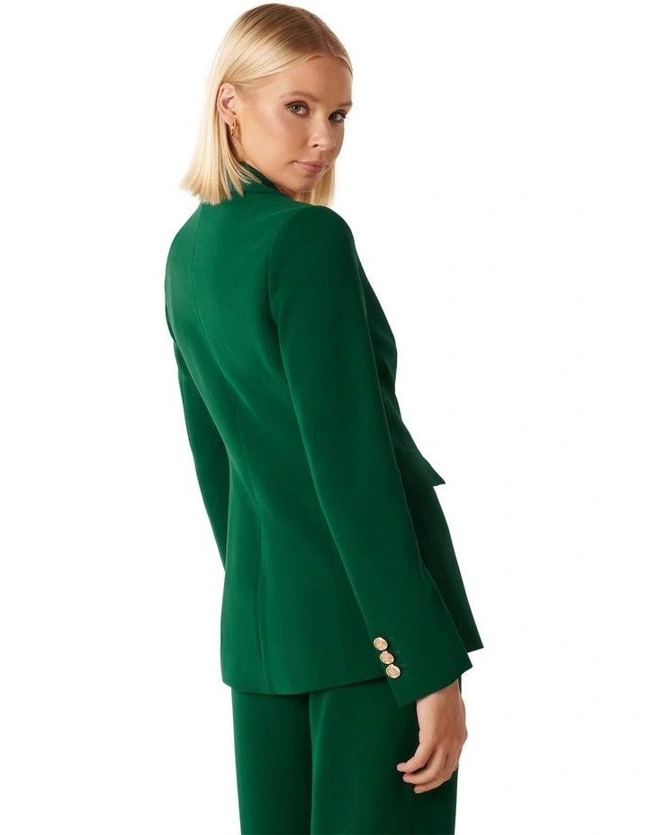 Kendall Single Breasted Blazer in Green image 2