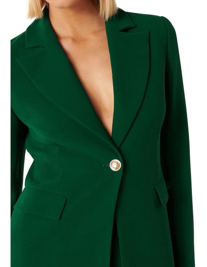 Kendall Single Breasted Blazer in Green image 4