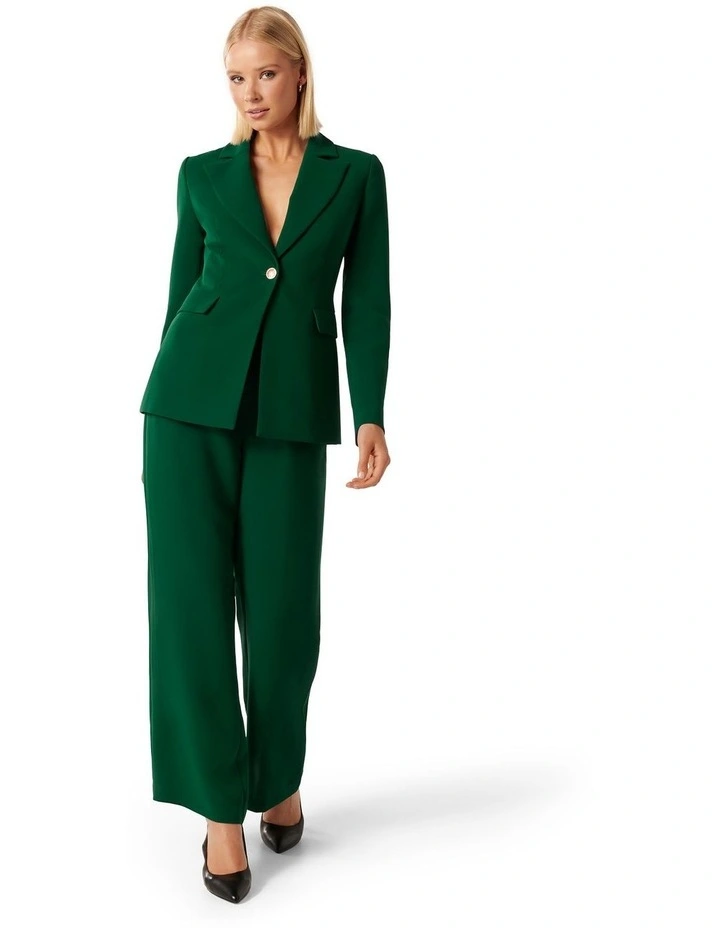 Kendall Single Breasted Blazer in Green image 5