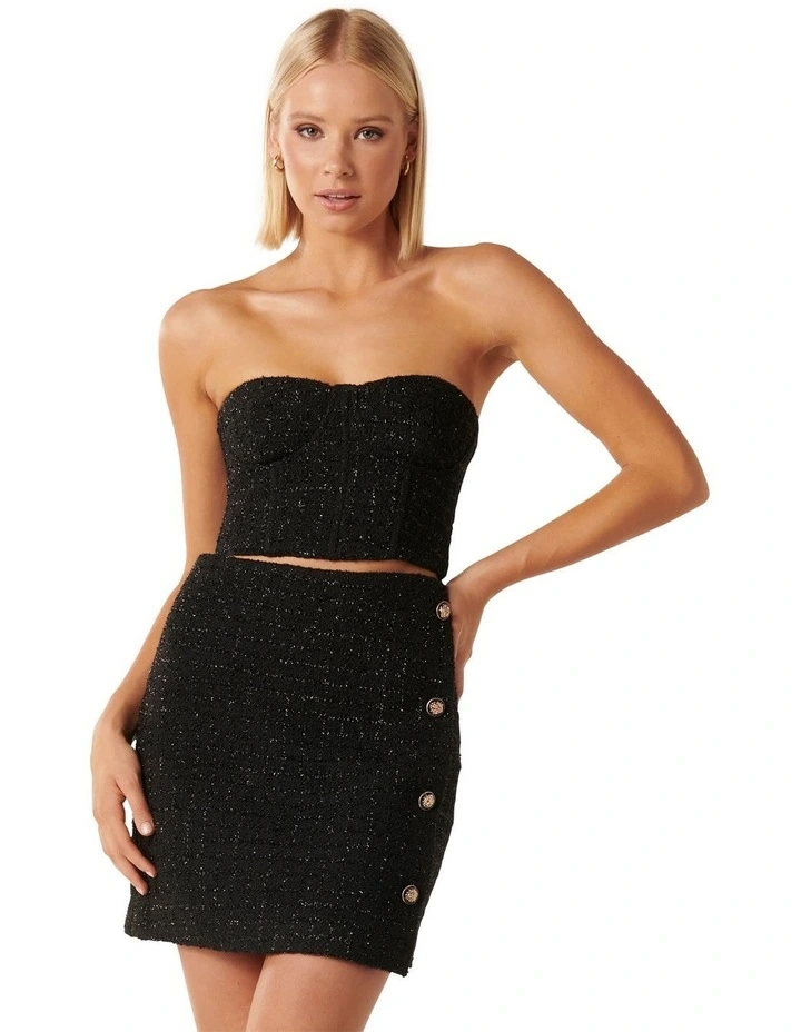 Andrea Boned Boucle Bustier in Black image 1